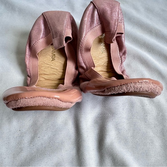 YS YOSI SAMRA Scarlet Two Tone Foldable Ballet Flats Size 8 / 6Y Rose Cloud - Picture 4 of 9